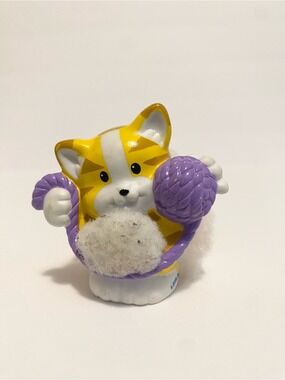 Little People Cat Kitten Touch Feel Dollhouse Animal Fisher Price Toy Vintage